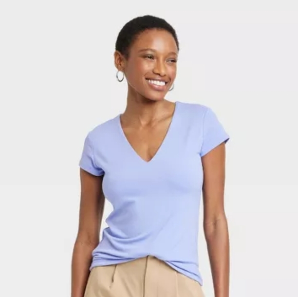 a new day Tops - A New Day▪️Slim Fit Short Sleeve V-Neck T-Shirt